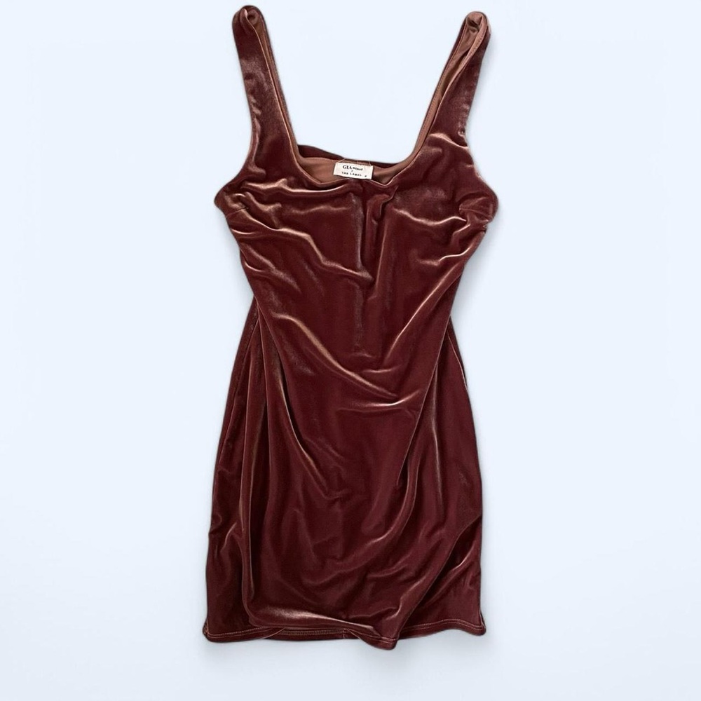 Dusty pink velvet mini bodycon dress M